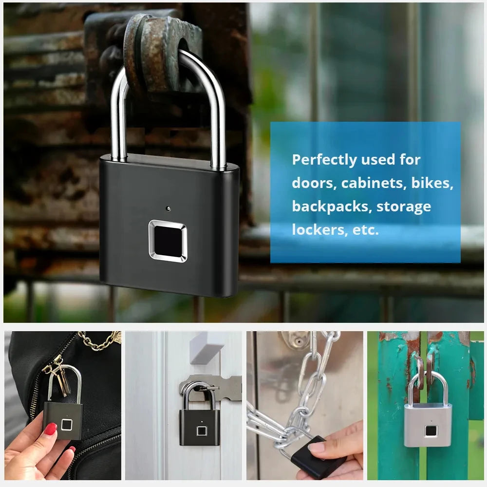 Fingerprint Padlock — Keyless Rain-Resistant Smart Lock