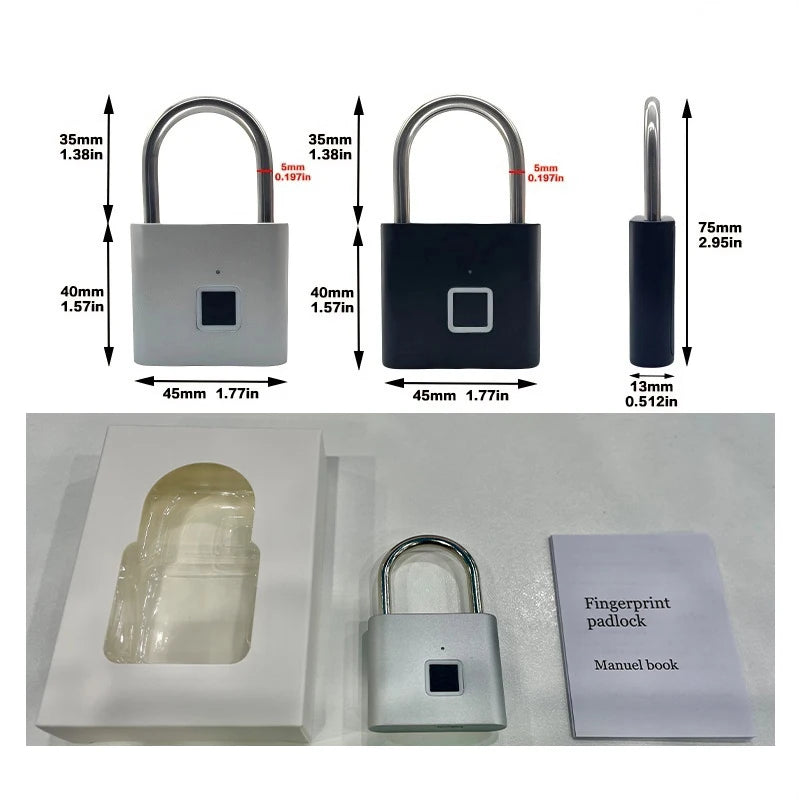 Fingerprint Padlock — Keyless Rain-Resistant Smart Lock